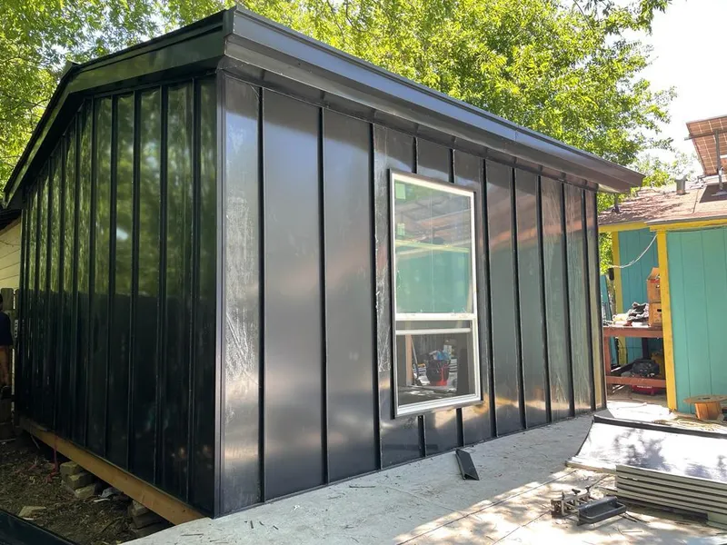 Black standing seam metal wall panels for Metal Roof Installation in Boiling Spring Lakes